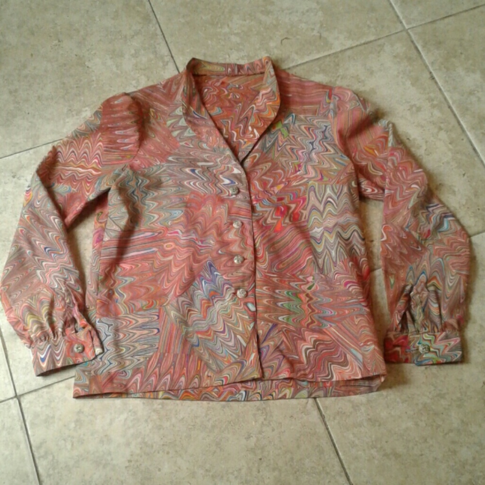 Vintage Inspired Daytrip Button Down Blouse M